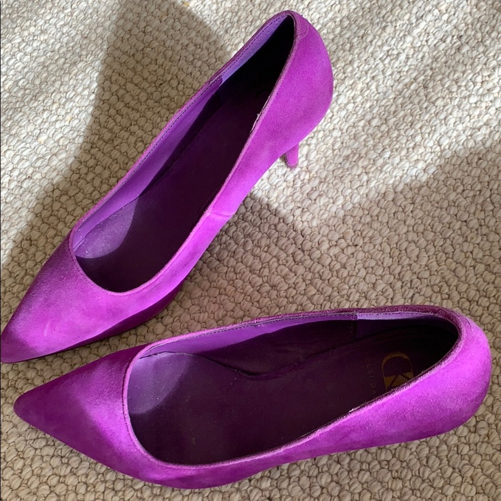 Suede heels - purple